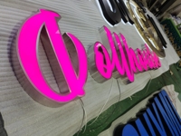 Letras de Canal Iluminadas de Acrílico y Acero Inoxidable 3D para Rótulos Comerciales Exteriores, Letras con Iluminación Frontal LED para Decoración de Logotipos