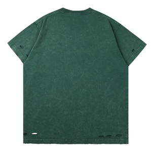 Camiseta de Hombre Vintage, 100% Algodón, Estampado de Logotipo Personalizado, Talla Grande, Desgastada, Rota, Lisa - Product Image 3