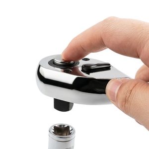 Llave de trinquete de mango corto de 72 dientes con agarre moleteado de 1/4 ", 3/8 ", 1/2 " para reparación automotriz y del hogar - Product Image 3