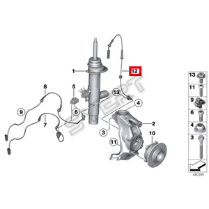 宝马1/<span class=keywords><strong>2</strong></span>/3/4系列F20 F21 F22 F87高品质前ABS车轮速度传感器34526869320 34526791224 34526852908 34526869323 - Product Image 2