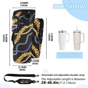 Funda para Taza de Café con Diseño de Flor Aloha Puakenikeni, Reutilizable, para Vasos de 40 oz, Bolsa para Botella de Agua Personalizada con Diseño Hawaiano - Product Image 4