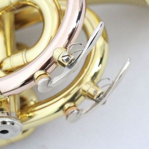 Trompeta de Bolsillo Económica de Buena Calidad, Instrumento Musical con Cuerpo de Latón <span class=keywords><strong>y</strong></span> Acabado Lacado en Oro - Product Image 2