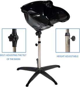 Bac à shampoing moderne de haute qualité pour salon, en plastique PP et acier inoxydable, portable, avec tube d'eau, pour usage commercial, OEM - Product Image 5