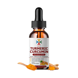 Gouttes liquides de curcuma et de curcumine OEM ODM avec extrait de feuille de sauge biologique et extrait de Boswellia biologique pour soutenir la mobilité et la flexibilité - Product Image 1