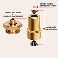 WEDM Double diamant à vitesse moyenne pour découpe de fil, diamant noir jaune rubis 20x22mm 0.192, pièce de rechange pour découpe conique avec support de buse Xuehao