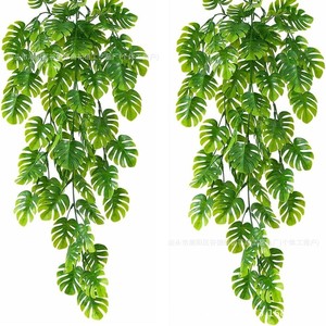 Artificial Monstera Vine <b>Wall</b> Hanging Green <b>Leaf</b> <b>Decoration</b> Indoor Ceiling Plant 30cm-100cm Plastic Bouquet Turtle Shell Style - Product Image 1
