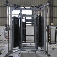 Système de poulies croisées doublement réglable pour fitness commercial, appareil d'entraînement multifonctionnel sécurisé, capacité 1,6T, poids utilisateur max. 200 kg