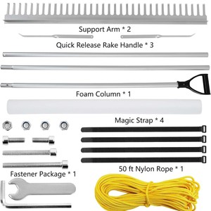 <span class=keywords><strong>Râteau</strong></span> à algues amovible en aluminium, coupe-herbes flottant <span class=keywords><strong>pour</strong></span> lacs, <span class=keywords><strong>pour</strong></span> l'élimination des plantes aquatiques, des nénuphar et des feuilles de cattail, outil de nettoyage <span class=keywords><strong>pour</strong></span> bassins aquatiques - Product Image 2