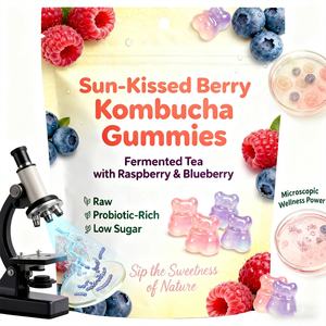 OEM/ODM kustom probiotik Kombucha Gummies organik probiotik & postbiotik untuk kesehatan GMO NON GMO, probiotik Vegan - Product Image 3