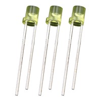 Vente en gros usine – Diode électroluminescente LED 3 mm à tête plate, diffuse, blanc chaud, vert, jaune, ampoule, lampe, indicateur 2V 3V