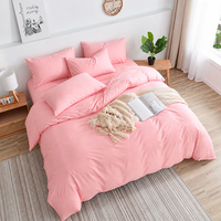 Ensemble de literie 3 pièces moins cher de haute qualité 100% polyester tissé, taies d'oreiller et housse de couette toutes saisons, textile de maison