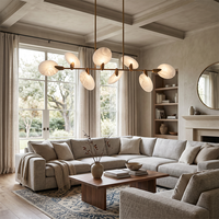 Grands lustres en verre RHOEM pour salon, villa, escalier, décoration d'éclairage de luxe pour la maison, intérieur