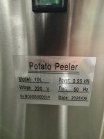 Commerciële 10L grote capaciteit elektrische automatische aardappel schilmachine