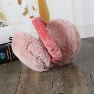 冬ぬいぐるみフェイクファー子供用イヤーマフ折り畳み式聴覚障害者弓かわいい女の子バニー耳ソフト暖かいポリエステル100% - Product Image 4