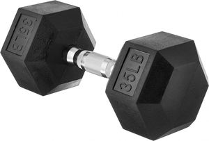 Hot Selling INSTRING FITNESS Rubber Wrapping Coated Cast Iron Hexagonal <b>Dumbbell</b> in lb for Home Gym ARMS Exercise - Product Image 2