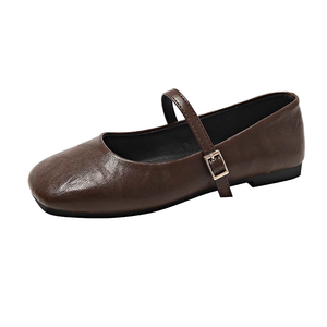 Zapatos Planos Casuales de Mujer, Estilo Bailarina, Punta Redonda, con Lazo para Primavera/Verano, Plantilla de Cuero Suave y Goma, para Uso Diario - Product Image 1