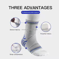 Attelle de soutien de cheville à compression élastique réglable Bandage de protection de forme physique confortable pour la course à pied et le cyclisme