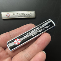 1 pièce Autocollant de style automobile en alliage d'aluminium 3D Umbrella Corporation, décorations d'emblèmes 3D, badge, accessoires automobiles