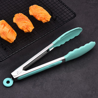 Pinces de cuisine multifonctionnelles en acier inoxydable de haute qualité, 7 pouces, pour la cuisson, le buffet, le pain, les aliments, les barbecues en plein air