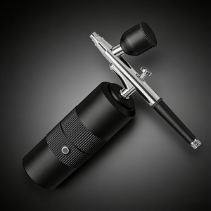 Kit de <span class=keywords><strong>coiffure</strong></span> pour barbier à air comprimé 23 PSI sans obstruction, sans fil, avec brosse de nettoyage pour le <span class=keywords><strong>maquillage</strong></span> masculin - Product Image 5