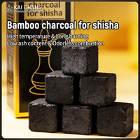 Charbon à chicha en bambou, sans fumée, sans odeur, universel pour chicha à domicile et en bar, sans flamme nue, combustion sûre à haute température
