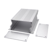 Boîtier de contrôle modulaire en profilé aluminium 100*92*35mm avec dessus à ailettes, brides de montage, anodisé IP54 pour électronique industrielle