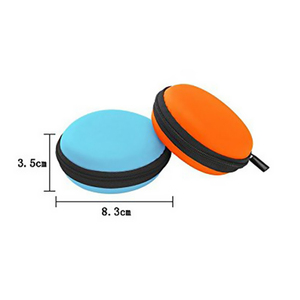 Hộp đựng tai nghe, cáp USB, ví tiền nhỏ gọn, chống sốc, chất liệu da PU, vỏ cứng EVA, kiểu dáng tròn, tùy chỉnh ODM OEM - Product Image 2