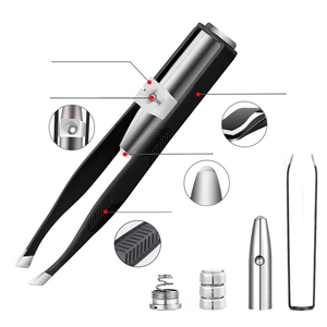 <span class=keywords><strong>Pinza</strong></span> de <span class=keywords><strong>Cejas</strong></span> Profesional de Acero Inoxidable OEM al por Mayor <span class=keywords><strong>con</strong></span> Lámpara LED, Punta Inclinada, Aplicador de Pestañas - Product Image 6