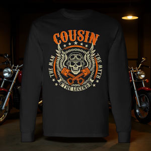 T-shirt à manches longues Cousin Biker, motif moto, le homme, le mythe, la légende - Product Image 3