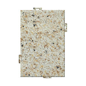 Fabrication professionnelle Porte d'entrée moderne Conception résidentielle Revêtement de mur extérieur Façade Panneaux de placage en aluminium et pierre - Product Image 5