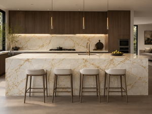 Golden Spider <b>Marble</b> Slabs Polished Countertop Natural Stone Vanity <b>Top</b> Polished Speckled Work Surface Cut-to-Size for Hotel - Product Image 4