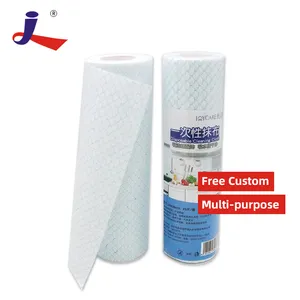 50pcs 25*25cm woodpulp multi-function cleaning products for household cleaning cloth roll