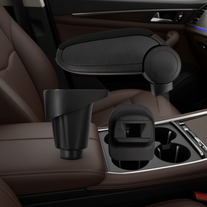 Boîte d'accoudoir de voiture noire 5.5x13.8x(14.6-20.9) en ABS, accessoire intérieur confortable - Product Image 2