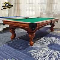 Viktoria nisches Design Alter Vintage-Stil Hand gefertigter Billardtisch Klassischer maß gefertigter geschnitzter Massivholz-Billardtisch
