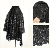 Tissu en cuir PU brodé au laser, motif pivoine ajourée, pour sacs, bagages et vêtements de mode