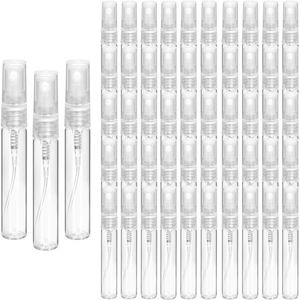 1ml 2ml 3ml 5ml 10ml Cylinder <b>Perfume</b> <b>Atomizer</b> Bottles Clear Glass Plastic Cap Free Custom Labels 100pcs Carton Packing CE/REACH - Product Image 1