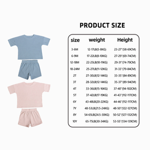 Set di <span class=keywords><strong>Abbigliamento</strong></span> Estivo per Bambini con Logo Personalizzato, Maglietta e Pantaloncini in Cotone, Produttore di Completi per Bambini - Product Image 3