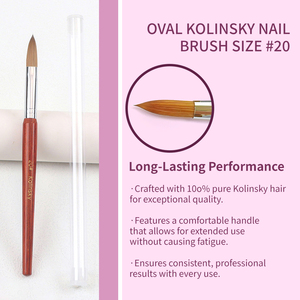 Pincel <span class=keywords><strong>de</strong></span> acrílico Kolinsky 100% <span class=keywords><strong>de</strong></span> marca privada 2026 con mango <span class=keywords><strong>de</strong></span> palisandro, tamaño 6 # 8 # 10 # 12 # 14 # 16 # 18 # Proveedor <span class=keywords><strong>de</strong></span> 20 Pinceles <span class=keywords><strong>de</strong></span> Manicura al por Mayor - Product Image 3