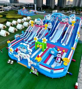 Structure gonflable de fête au design tendance avec toboggan et château, idéale pour la <span class=keywords><strong>location</strong></span> événementielle - Vente chaude - Product Image 3