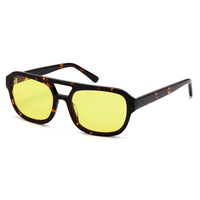 Lunettes de soleil 2025 rétro en acétate écaille de tortue, verres CR39 jaunes, style vintage, pour femmes et hommes, personnalisables, type aviateur