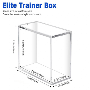 Boîte de protection en acrylique pour cartes Elite <span class=keywords><strong>Trainer</strong></span> <span class=keywords><strong>Box</strong></span>, résistance UV 99%, aimant puissant, étui de protection pour collection de cartes Pokemon, boîte de présentation en acrylique ETB - Product Image 2