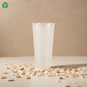 Kundenspezifisch Bedruckter Matter Durchscheinender Plastikbecher 500ml 700ml Frosted U-Form <span class=keywords><strong>CHABBY</strong></span> Becher 90mm PP Getränkeverpackung - Product Image 4