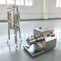 Moulin à billes horizontal de laboratoire avec mélangeur intégré – Ensemble complet pour le broyage et le mélange humide des suspensions en R&D