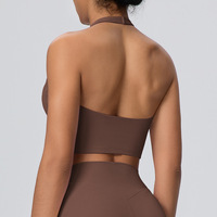 Soutien-gorge de sport respirant de haute qualité pour femme, avec coussinets de cou, maintien élevé, dos ouvert, idéal pour l'entraînement et le yoga
