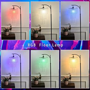 <span class=keywords><strong>Lampe</strong></span> sur pied moderne de luxe en cristal K9 avec abat-jour en forme de gouttes de pluie à plusieurs niveaux pour salon, chambre à coucher, hôtel - Product Image 3