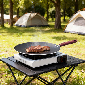 Olla de Aleación de Aluminio de 49*32cm, Sartén Antiadherente Resistente a la Oxidación con Mango de Acero Inoxidable para Cocinar al Aire Libre, Camping y Senderismo - Product Image 2