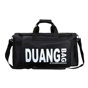 Personalizado tecido oxford masculino esportes fitness duffel bag seco e molhado separação fitness ioga ginásio viagem novo basquete bag