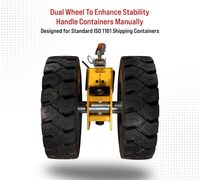 Conteneur d'expédition Roulette robuste 21.3 "Double roue 4000lbs Conteneur d'expédition Déplacement de deux roues avec verrouillage par torsion et roue de support