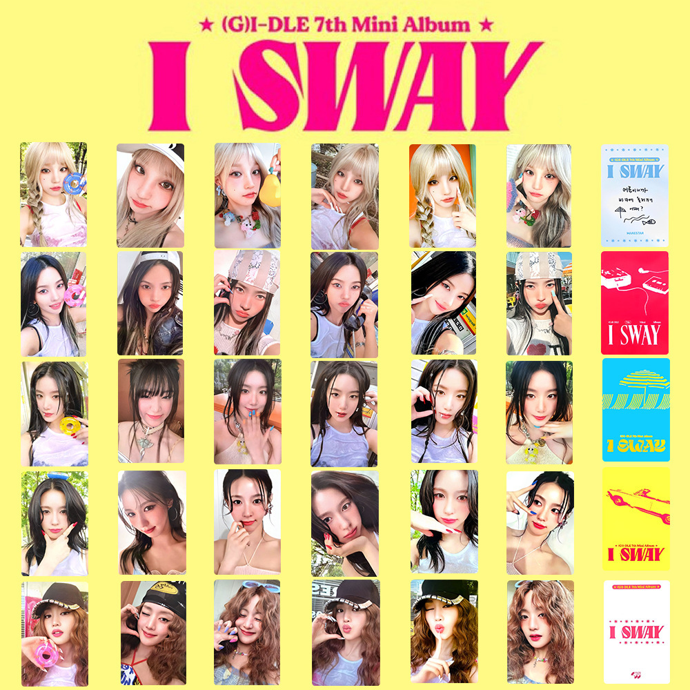 5Pcs/Set Kpop (G)-IDLE New Album I SWAY Photocards Double Side
