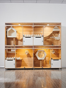 Vente Flash : Villa de Luxe pour Chat en Bois et Fer, Montage Simple, Grande Maison pour Chat Idéale pour l'Élevage, l'Accueil et les Magasins d'Articles pour Animaux - Product Image 3